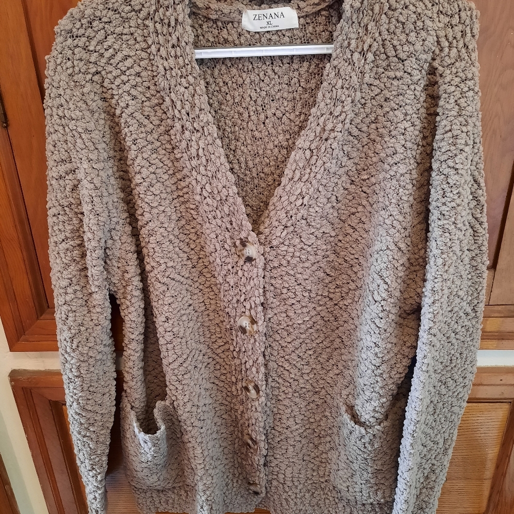 Zenana Mocha button up cardi